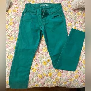 green old navy jeans, skinny jean fit, semi-used
